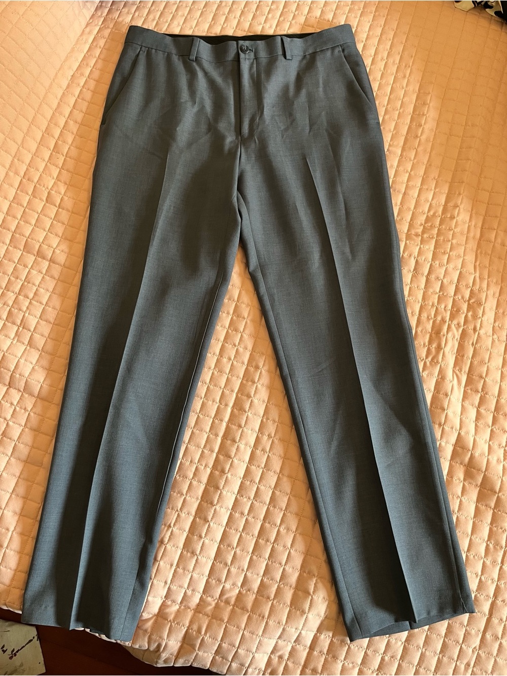 Men's Alfani Slim Charcoal Gray Dress Pants - 32x30